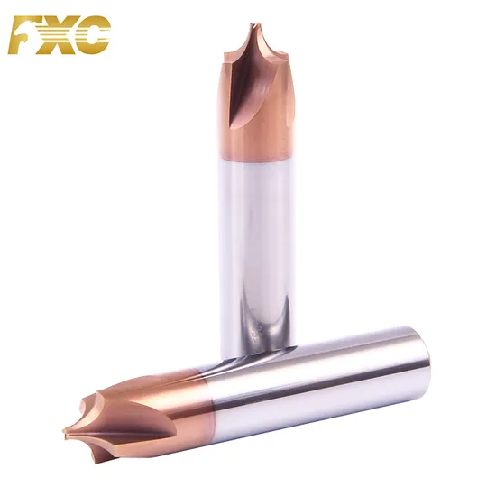 HRC55 Tungsten Carbide Inner R Milling Cutter R CNC Router Bits for Steel with Tisin Coating